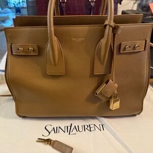 Saint Laurent Tan Leather Satchel